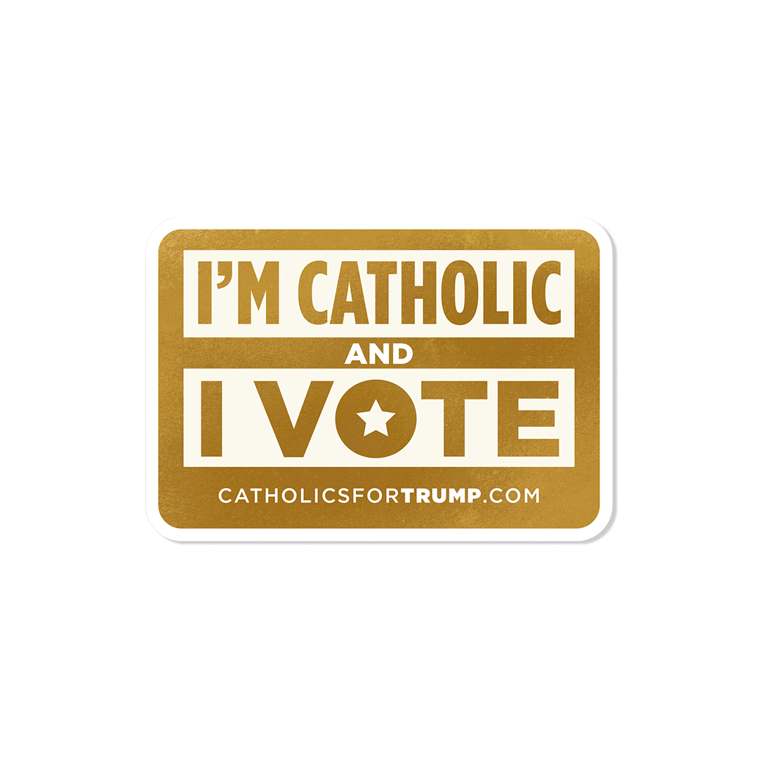 "I'm Catholic and I Vote" Sticker