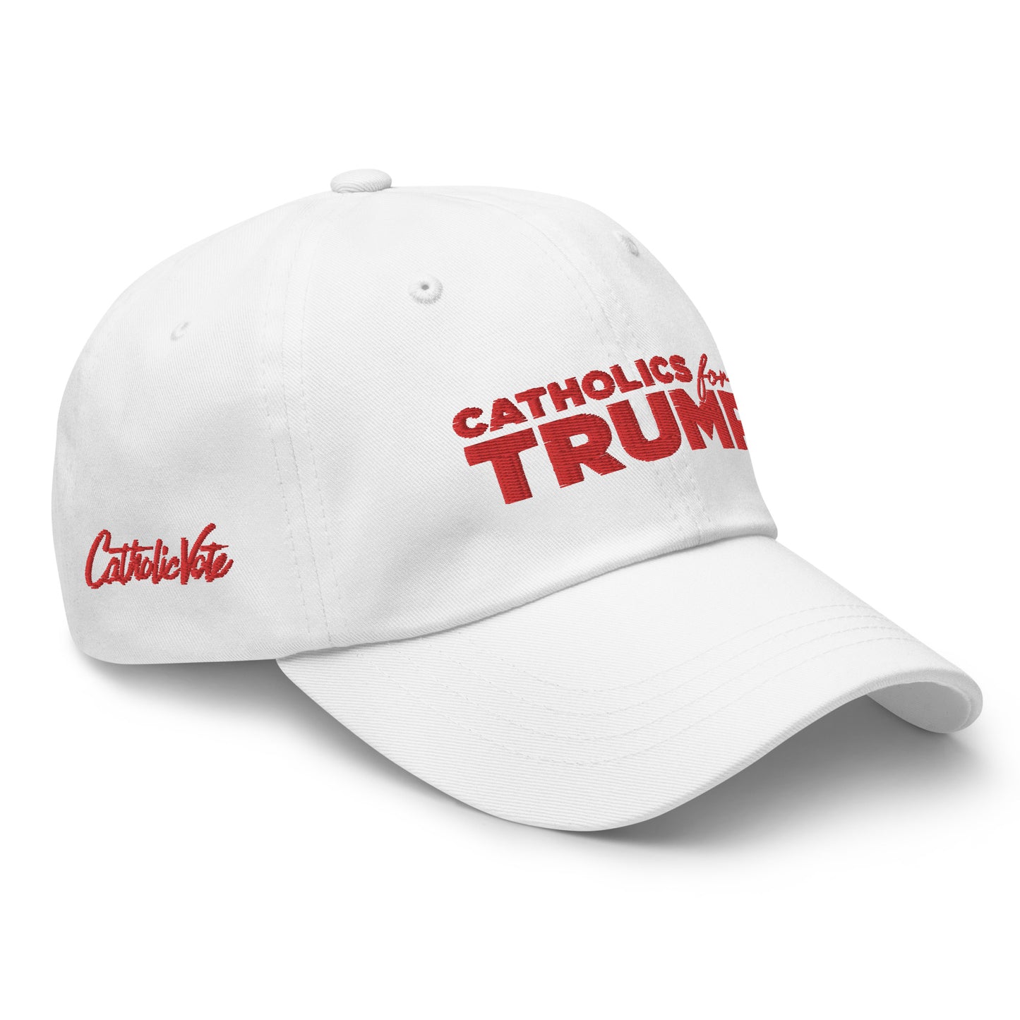 Catholics for Trump White Cap