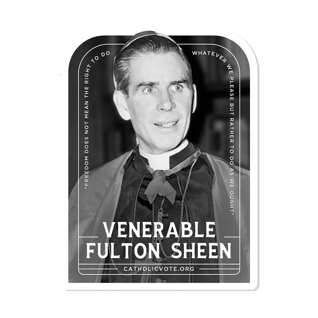 Venerable Fulton Sheen Sticker